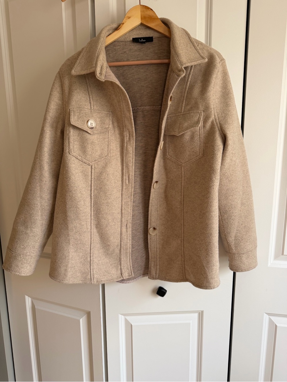 Lulu's Beige Tan Button-Front Utility Jacket